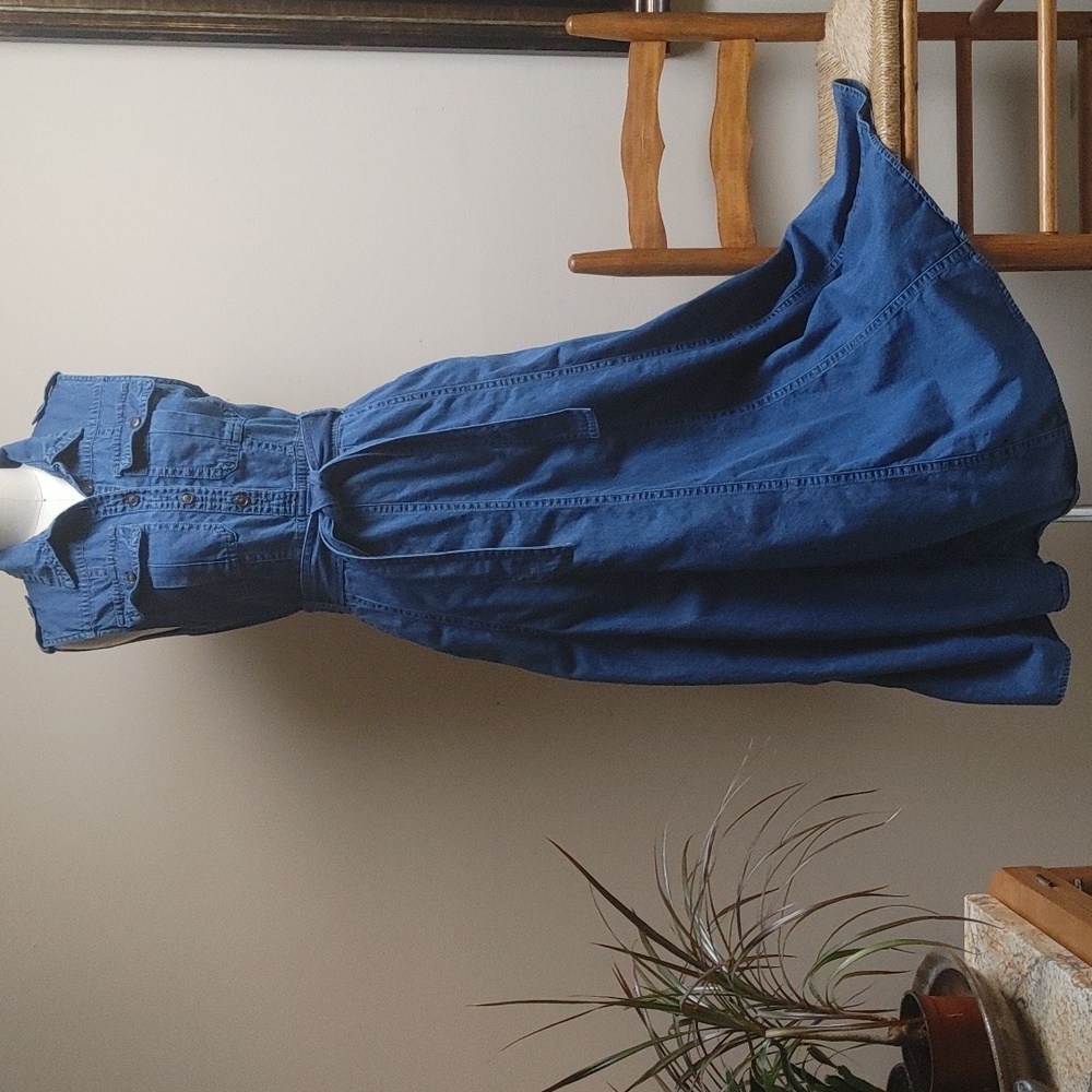 Banana Republic Long Denim Sleeveless Dress 10